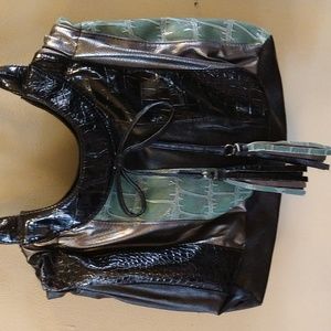 Multicolored hobo bag.